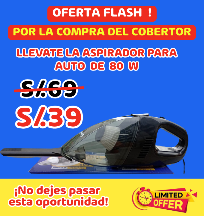 Aspiradora para auto 80 w