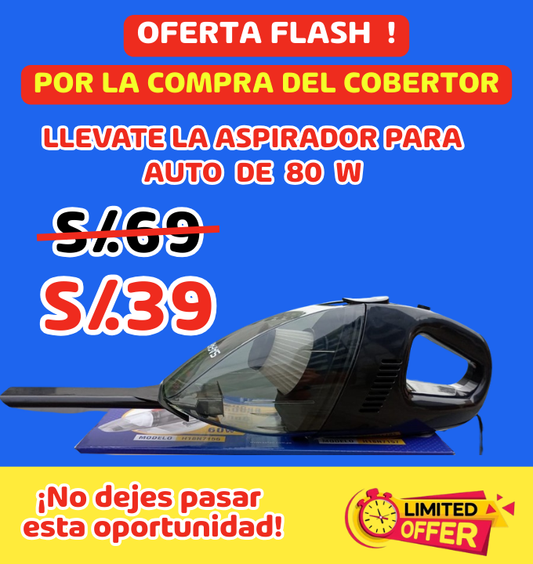 Aspiradora para auto 80 w